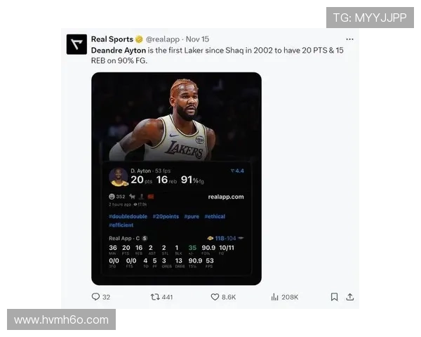 艾顿本季表现回暖15场比赛中6场20分10篮板与上季持平